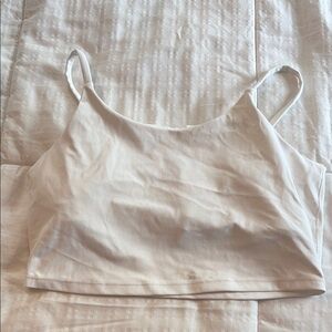 White athletic tank top